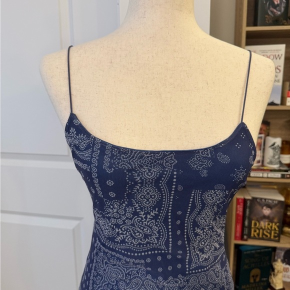 FOREVER 21 | Blue Paisley Spaghetti Strap Dress - Picture 3 of 8